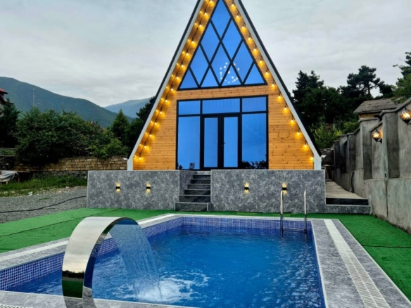 sekide gunluk kiraye a frame evler isti hovuzlu